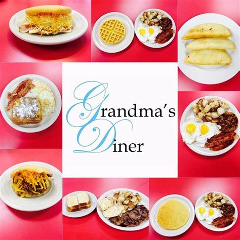 Grandma's diner - Take a peek at the other hand-held lunch options, including the hot dogs, burgers, and a selection of subs. Facebook/Grandma’s Diner. For a delicious meal, swing by Grandma’s Diner, open Monday through Saturday from 7 a.m. to 3 p.m. and Sunday from 8 a.m. to 2 p.m. Trip Advisor/jjpuck.